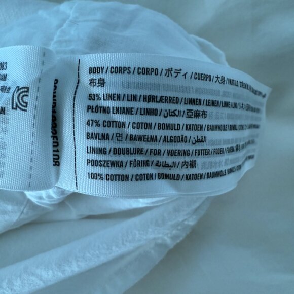 Abercrombie & Fitch Linen Blend Shell Top - White - Large - Picture 3 of 4